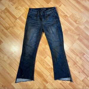 SOLD ✅ Abercrombie high rise crop flare Jean